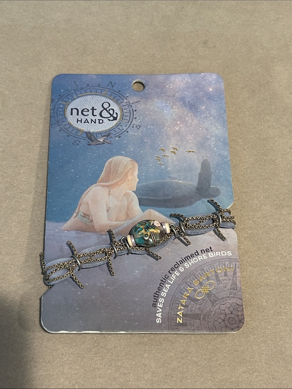 Ocean-Inspired Silver Chain Bracelet with Blue Bead